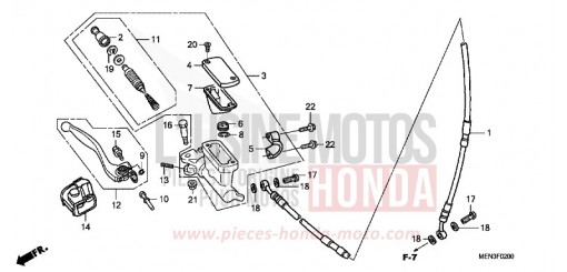 MAITRE-CYLINDRE FREIN AV. CRF450RA de 2010